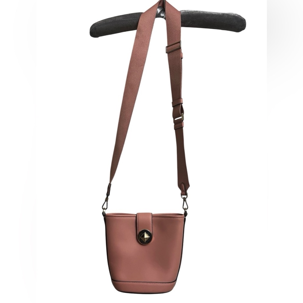KATE SPADE Audrey Pink Leather Mini Bucket Bag/Crossbody